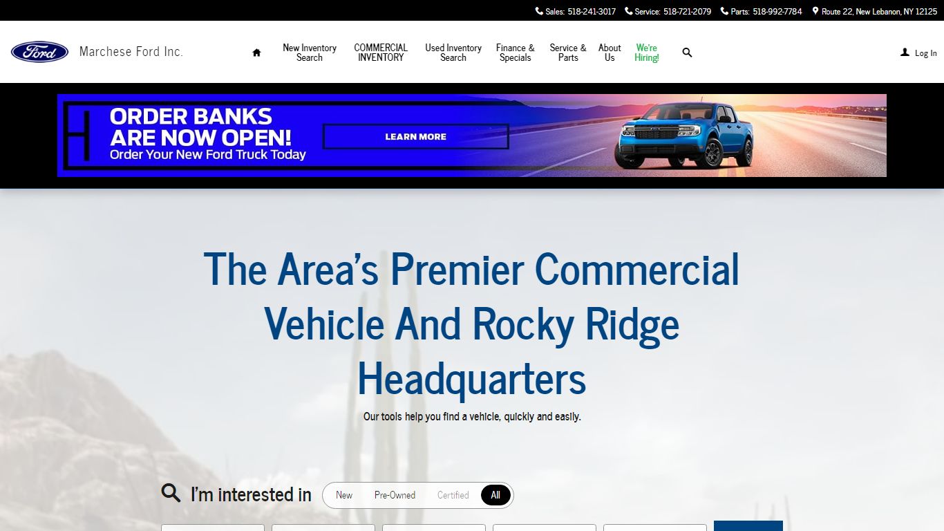 Marchese Ford Inc | Ford Dealer New Lebanon serving Albany & Bennington
